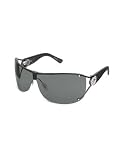 Gucci Swarovski Crystal GG Logo Shield Wrap Sunglasses shiny black grey by Gucci