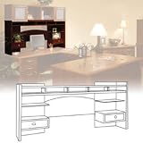 Review O'sullivan Industries Inc  / OSL13830AH Low Organization Hutch, Aged Honey, 64-1/4w x 11-3/4d x 30-1/2h