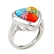 Millefiori Multi-Color Heart Ring