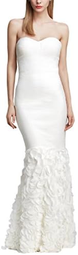 Women's Vintage Long Mermaid Wedding Dress Bridal Gown Size 22W US White