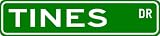 TINES Street Sign ~ Personalized Family Lastname Sign ~ Gameroom, Basement, Garage Sign ** ALUMINUM - B000N2A9E2