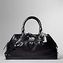AUTHENTIC COACH MADISON LEATHER LARGE SABRINA BUSINESS SATCHEL 12949 (Silver/Black)