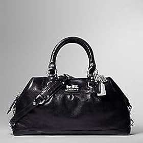 AUTHENTIC COACH MADISON LEATHER LARGE SABRINA BUSINESS SATCHEL 12949 (Silver/Black)