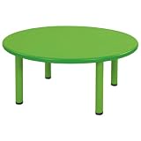 Ecr4kids 45" Round Resin Table - 20"H - Green