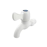 uxcell お家　庭　プラスチック　1/4回転　蛇口　ホワイト