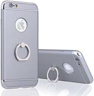 iPhone 6,iPhone 6S case, Volca electroplated 3-in-1 case with ring stand (Gray)