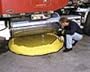 Ultra POP8066 Pop-Up Sprung Steel Pool is ideal for containing leaking diesel fuel or hydraulic fluids, temporarily containing leaking drums or pails. Is ready to use with no assembly. 66 gallon capacity, top diameter 42", stored diameter 24".