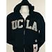 Champion Ucla Bruins Full Zip Hooded Sweatshirt - Powder Blue / Ucla Gold with White Outhline Stiched Lettering