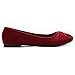 Ollio Women's Ballet Faux Suede Muliti Color Comfort Flat