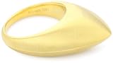 Nicky Hilton Sterling Silver Ring With 18k Gold Wash And Satin Finish,Size 7