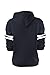 Yumeqian Womens Chic Drawstring Long Sleeve Hooded Sweatshirt Black US L