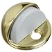 Floor Door Stop with Rubber Bumper, Solid Brass