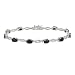 Sterling Silver Genuine Sapphire Oval Twist Link Bracelet w/ Diamond-Accent, 7.25"