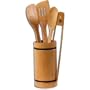 Joyce Chen Burnished Bamboo 5-Piece Utensil Set