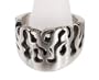 Hot Fire Heat Flames Smoking Pewter Ring , Size 8