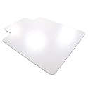 Cleartex UltiMat Polycarbonate Chair Mat for use on Low/Medium Pile Carpets More Than 1/2 Inch Thick, 0.09 Inch Gauge, Clear 47 x 35 Inches, (118923LR)