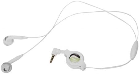 Fonus White Retractable Stereo 3.5mm Headset Handsfree Headphones for LG Rumor Touch LN510, Phoenix, Quantum, Rumor Reflex, DoublePlay, Optimus S, Optimus M, Optimus Net, 511C, enV Touch, Optimus V, Optimus Pad LTE, 900G, Banter Touch MN510