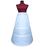 Partygaga Adjustable 3-Hoop A-Line Wedding Bridal Petticoat Slip Cir. 103 inch