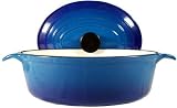 PayLess Enamel Cast Iron Blue Oval Dutch Oven 4-Qt.