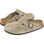 Birkenstock Mens Boston High Arch, 40N, Suede Taupe High