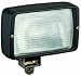 Picador Halogen Work Lamp Rectangle Glass Lens Black Housing Close Range 12V 55W Rotating Base Image