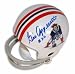 Gino Cappelletti New England Patriots Autographed Throwback Mini Helmet with Gray Mask