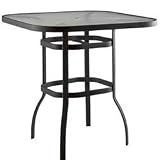 Bar Height Tables - Round - Wrought Iron Patio Furniture