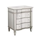 30 Mirrored w/silver trim Bathroom Sink Vanity Cabinet - Ashley Model # BWV-025/30