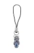 Cell Phone Charm - C34 - Strap Style - Flip Flop Slipper set with Crystals ~ Lt. Sapphire