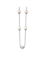 Multi Color Cultured Pearl and Chain Necklace