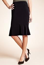 Flared Hem Angled Seam Skirt
