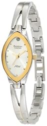 Armitron Women's 753023SIL NOW Diamond Accented Two-Tone Bangle Dress Watch