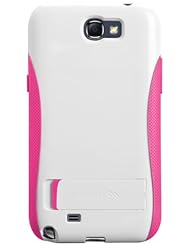 Wireless: Case-Mate Samsung Galaxy Note 2 POP! with Stand - Retail Packaging - White/Shocking Pink - Case-Mate