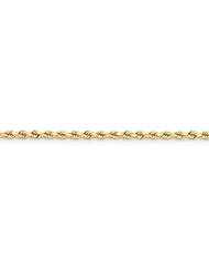 14k Yellow gold 3.5mm Diamond-Cut Rope with Lobster Clasp Chain