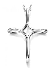 Valentines Day Gifts Bling Jewelry Sterling Silver Trendy Infinity Cross Pendant