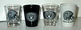 Oakland Raiders Collector Shot Glass 4 Piece Set