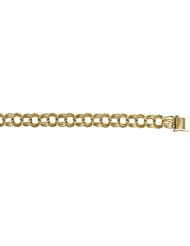 CleverEves 14Kt Yellow Gold Triple Charm 12mm Bracelet