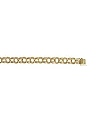 CleverEves 14Kt Yellow Gold Triple Charm 12mm Bracelet