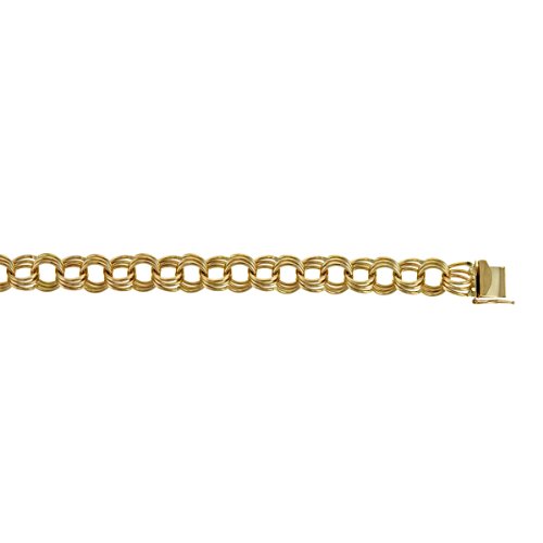 Clevereve\'s 14Kt Gold Yellow Triple Charm 12mm Bracelet