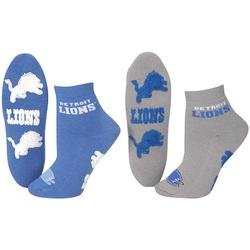 Buy For Bare Feet Detroit Lions Ladies Slipper Socks (2 Pack) - Detroit Lions Medium