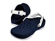 CROCS ACE BOATING NAVY WHITE MENS MULES Size 10M
