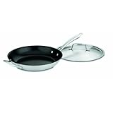 Cuisinart GGT22-30HCR GreenGourmet Tri-Ply Stainless 12-Inch Covered Skillet