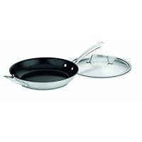 Cuisinart GGT22-30HCR GreenGourmet Tri-Ply Stainless 12-Inch Covered Skillet