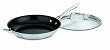 Cuisinart GGT22-30HCR GreenGourmet Tri-Ply Stainless 12-Inch Covered Skillet with Helper Handle