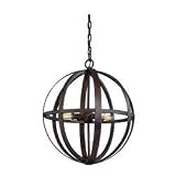 Troy Lighting F2514WI Flatiron 4 Light Single Tier Chandelier in Weather Iron