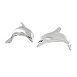 Sterling Silver Dolphin Stud Earrings