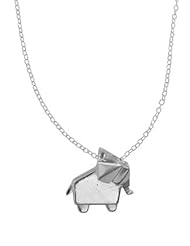 Boma Sterling Silver Origami Elephant Necklace, 16 inches