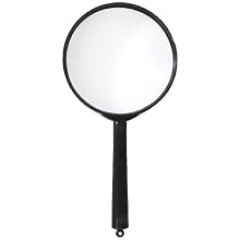 American Educational Plastic Frame Magnifier with Black Handle, 1.5X Magnification, 3" Diameter (Bundle of 10)