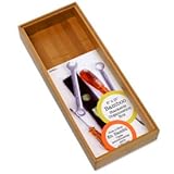 Lipper International 8186S Bamboo 6-by-15-Inch Stackable Organization Box