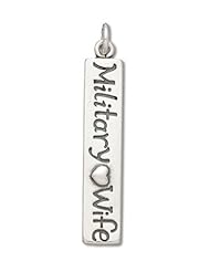 Genuine Raposa Elegance (TM) Military Wife Heart Tag Charm Pendant (33 x 6 mm). 100% Satisfaction Guaranteed.